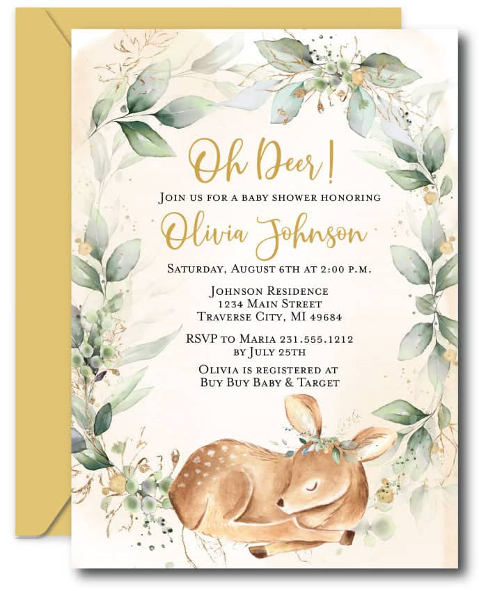 Oh deer sale invitations