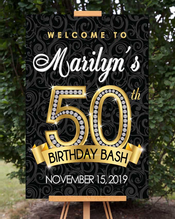 50th Birthday Welcome Sign