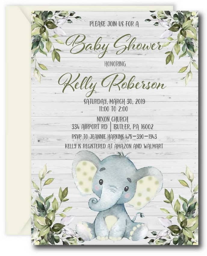 Mint Oh Baby Baby Shower Invitation Gender Neutral Baby 