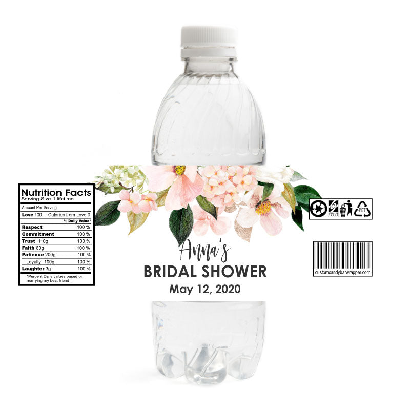 Bridal Shower Water Bottle Labels - Announce It!