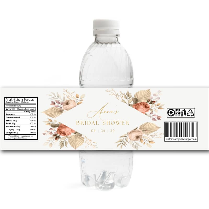 Bridal Shower Water Bottle Labels - Announce It!