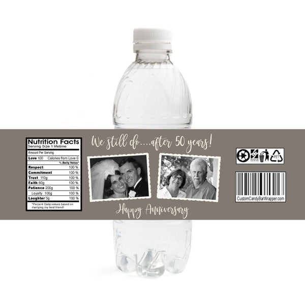 We Still Do Anniversary Water Bottle Labels - Announce It!