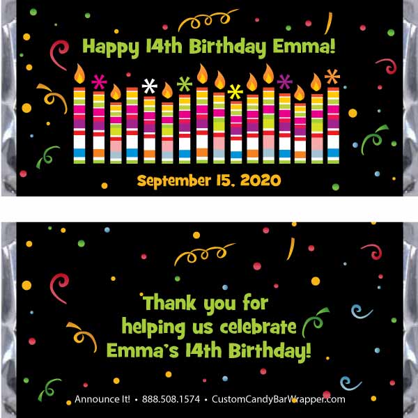 Kids Birthday Candy Wrappers | CustomCandyBarWrapper.com – Announce It!