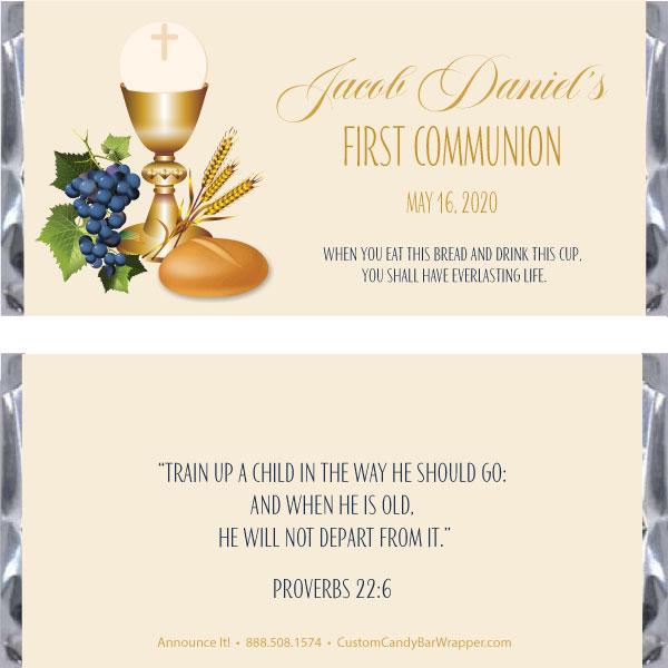 Sacrament First Communion Candy Bar Wrappers - Announce It!