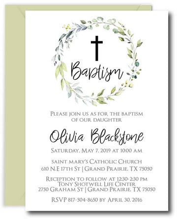 Baptism Invitation Card - Announce It – Announce It!