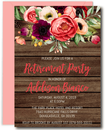 Retirement Party Invitations | CustomCandyBarWrapper.com – Announce It!